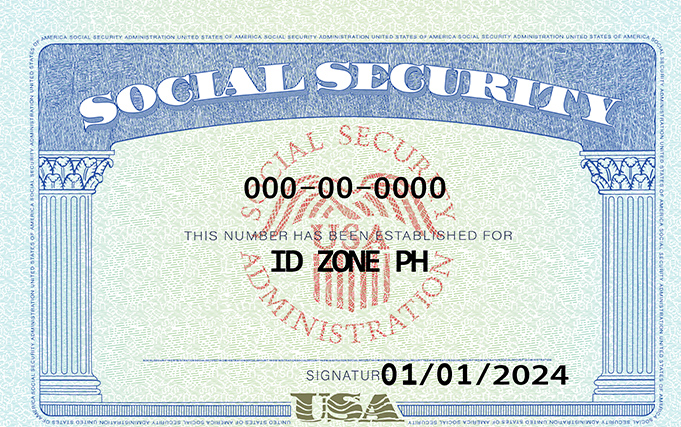 SOCIAL SWCURITY Scannable fake id